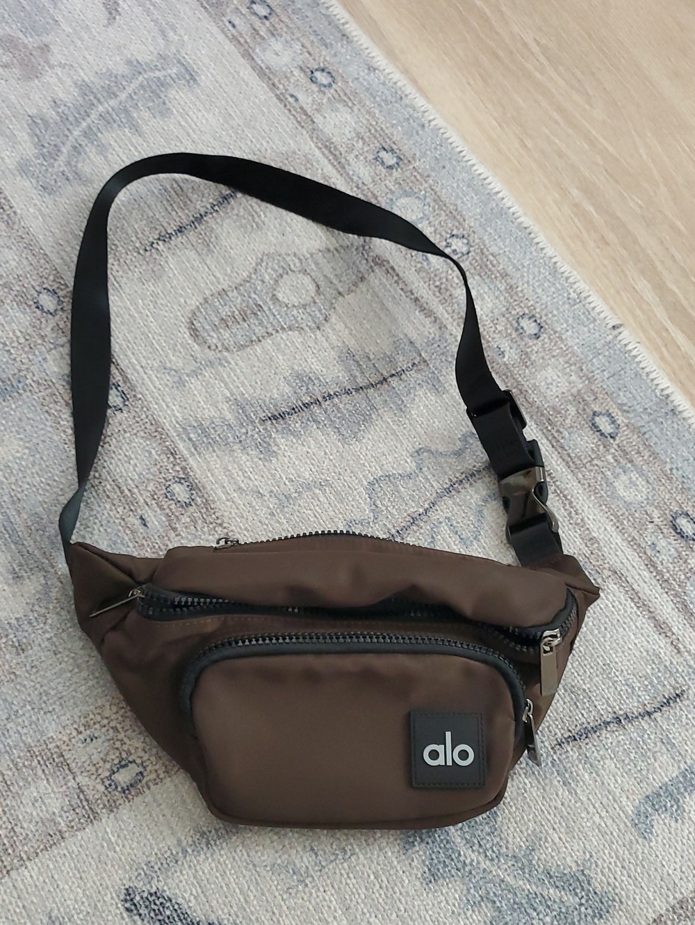 ALO Yoga Espresso Brown Nylon Belt Bag Fanny Pack